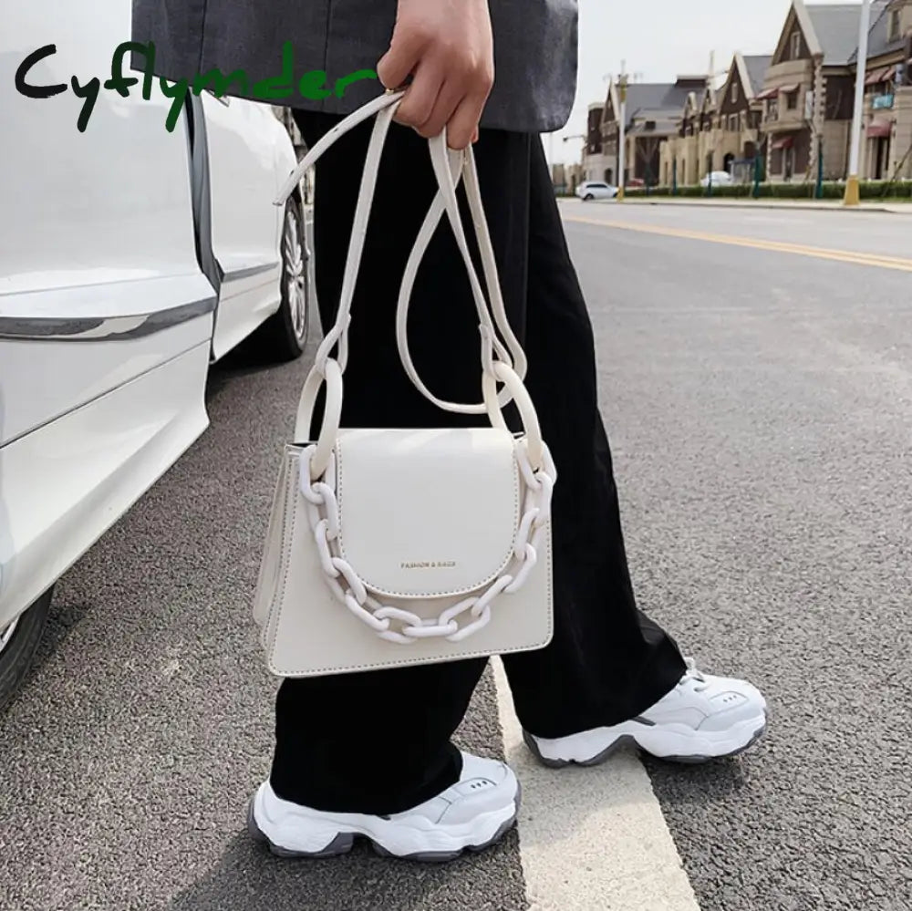 Cyflymder Elegant Female Chain Tote Bag Fashion New High Quality Leather Women’s Designer Handbag