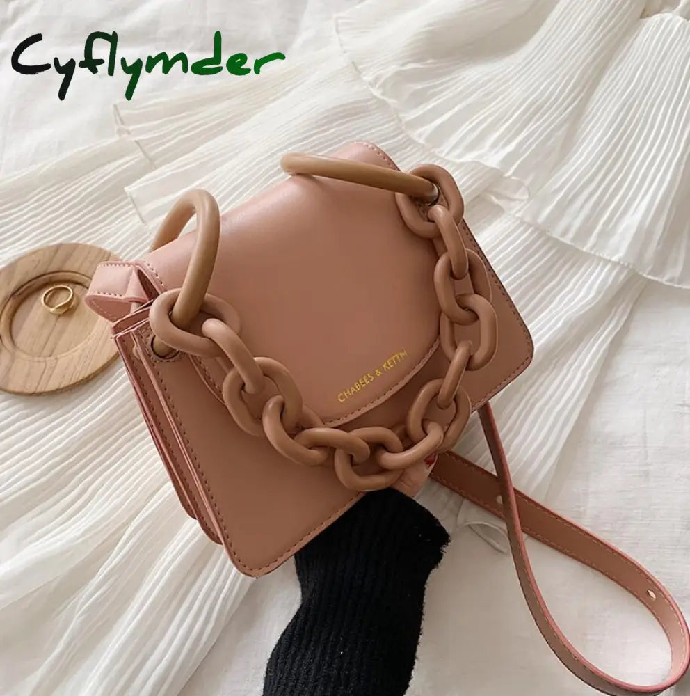 Cyflymder Elegant Female Chain Tote Bag Fashion New High Quality Leather Women’s Designer Handbag