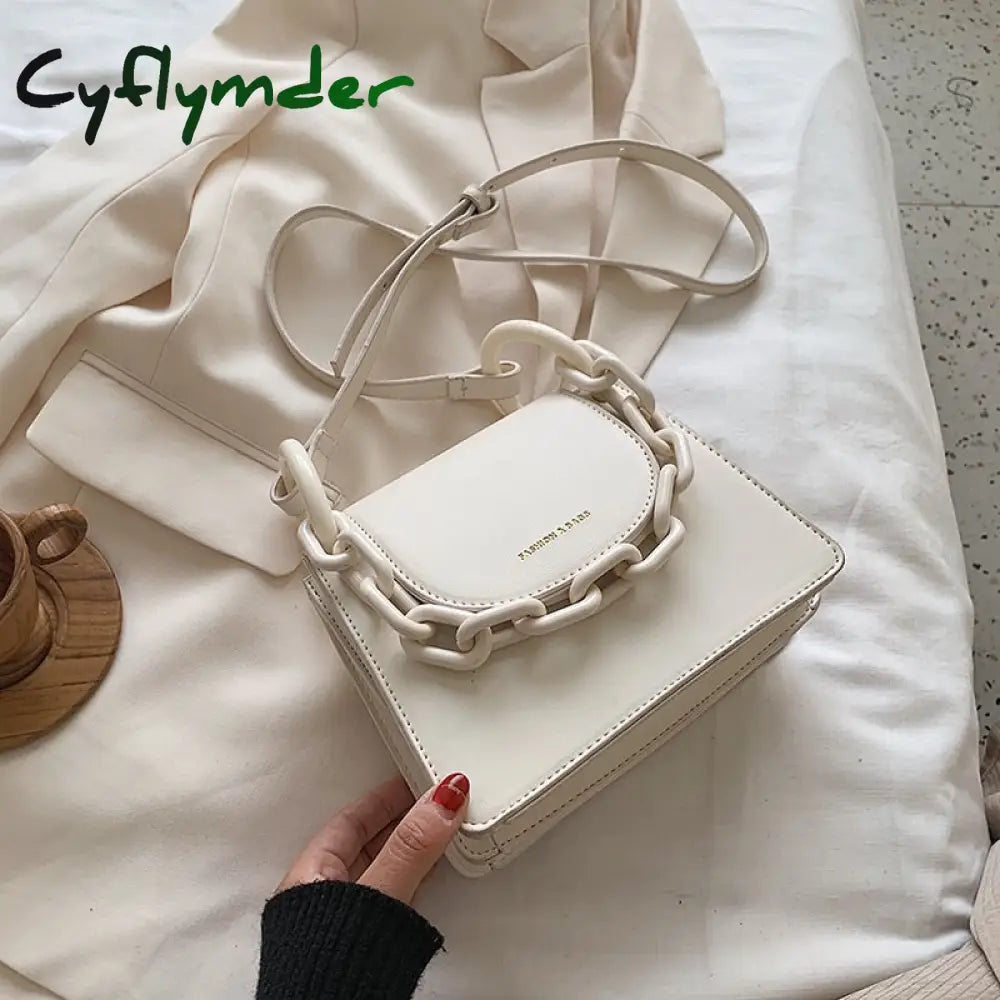 Cyflymder Elegant Female Chain Tote Bag Fashion New High Quality Leather Women’s Designer Handbag