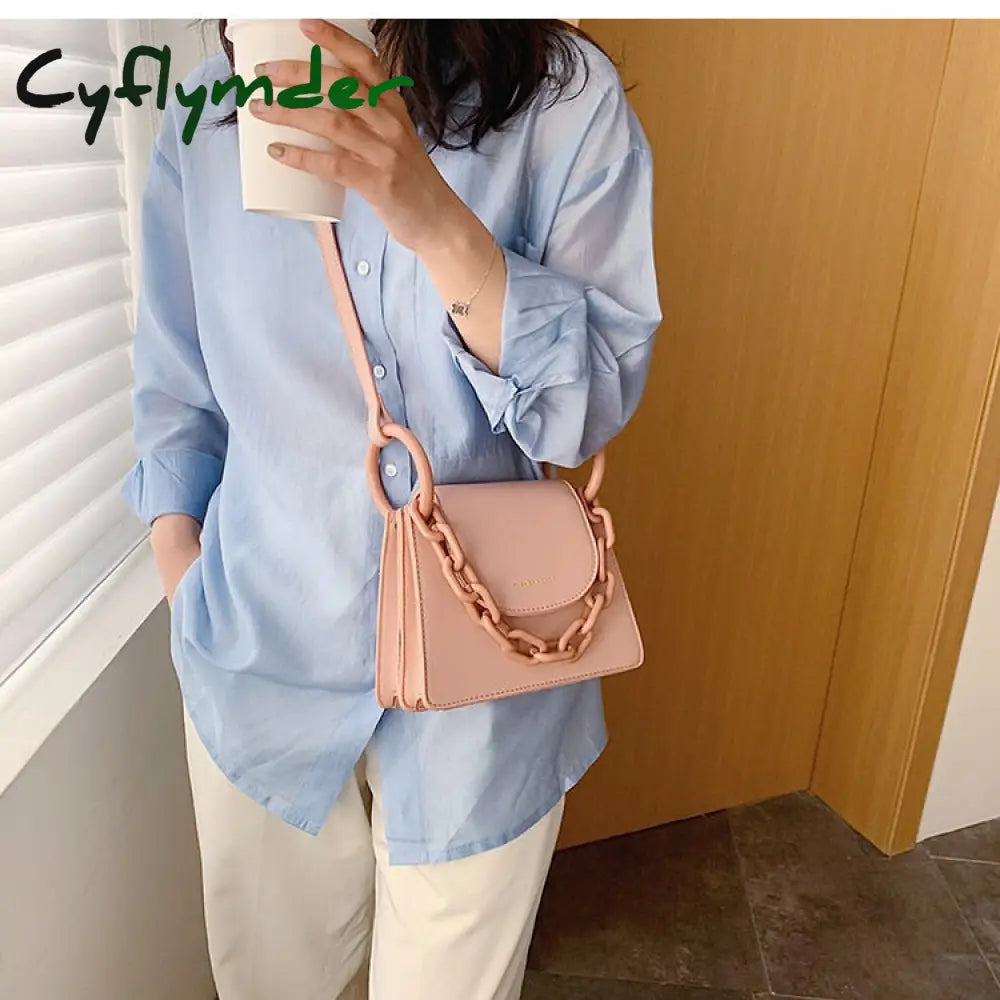 Cyflymder Elegant Female Chain Tote Bag Fashion New High Quality Leather Women’s Designer Handbag