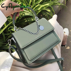 Cyflymder Elegant Female Square Tote Bag Fashion New High Quality Pu Leather Women’s Designer