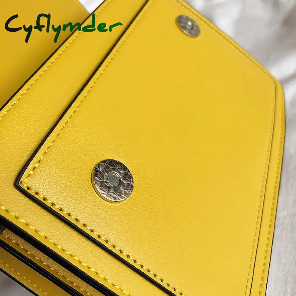 Cyflymder Elegant Female Square Tote Bag Fashion New High Quality Pu Leather Women’s Designer