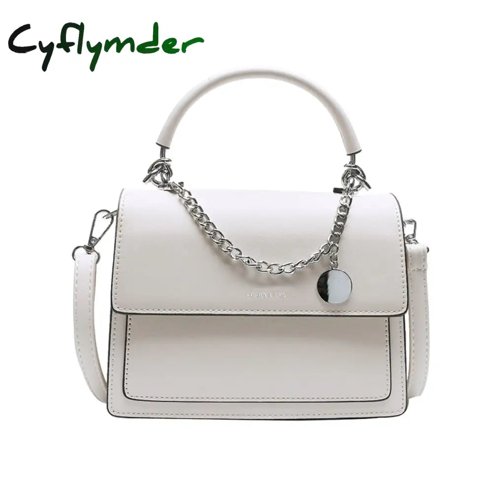 Cyflymder Elegant Female Square Tote Bag Fashion New High Quality Pu Leather Women’s Designer