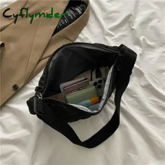 Cyflymder Embroidery Crossbody Bags for Women Large Capacity Handbags Shoulder Messenger Bag Female Popular Fashion