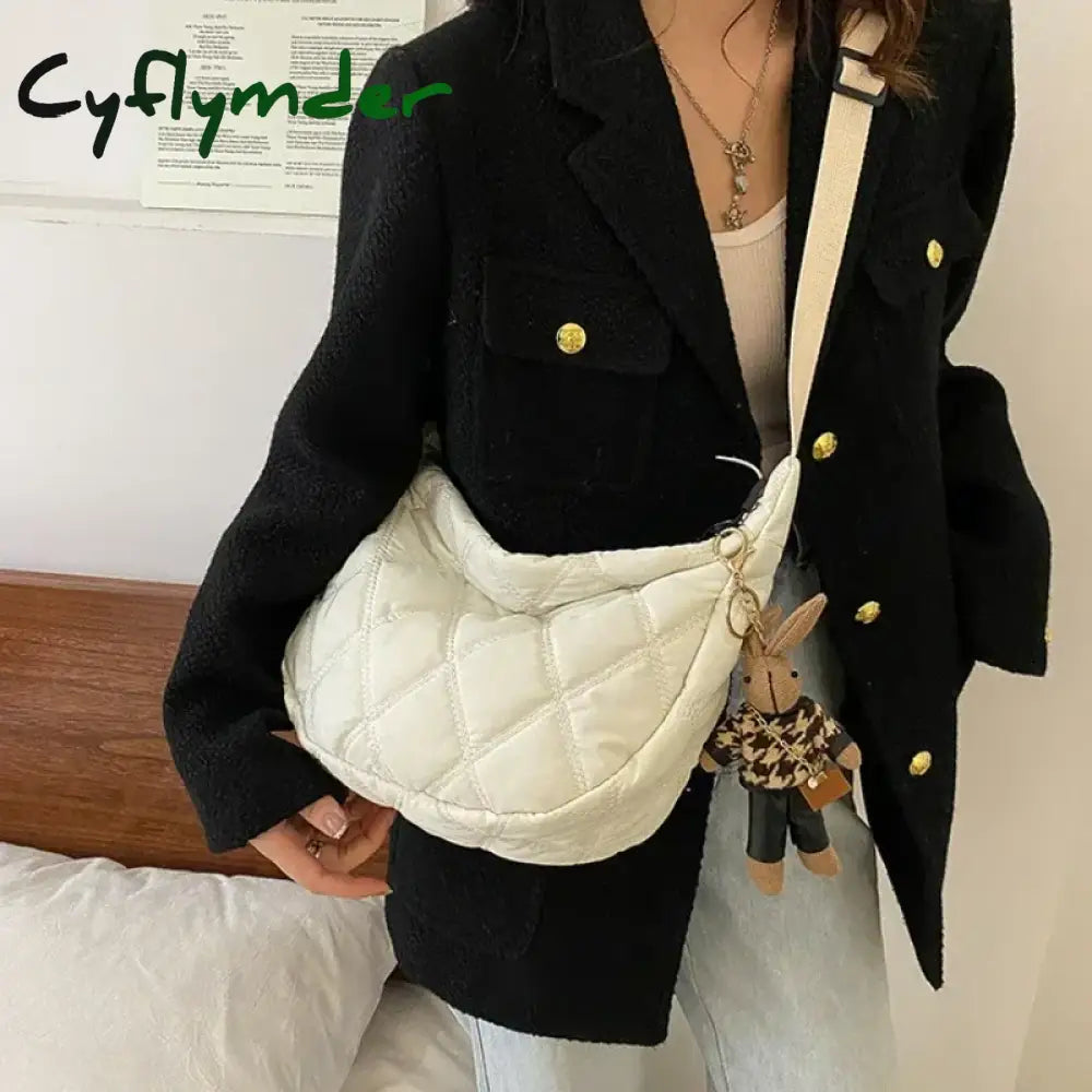 Cyflymder Embroidery Crossbody Bags for Women Large Capacity Handbags Shoulder Messenger Bag Female Popular Fashion