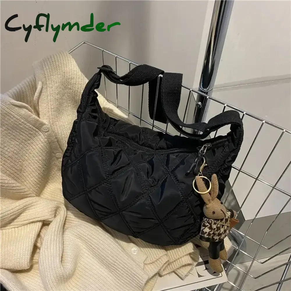 Cyflymder Embroidery Crossbody Bags for Women Large Capacity Handbags Shoulder Messenger Bag Female Popular Fashion