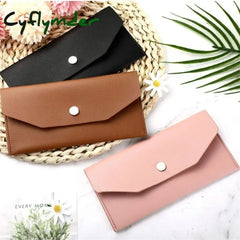 Cyflymder Envelope Wallet Pu Leather Cash Classic Fashion Women’s Ferrule Name Card Holder Gift