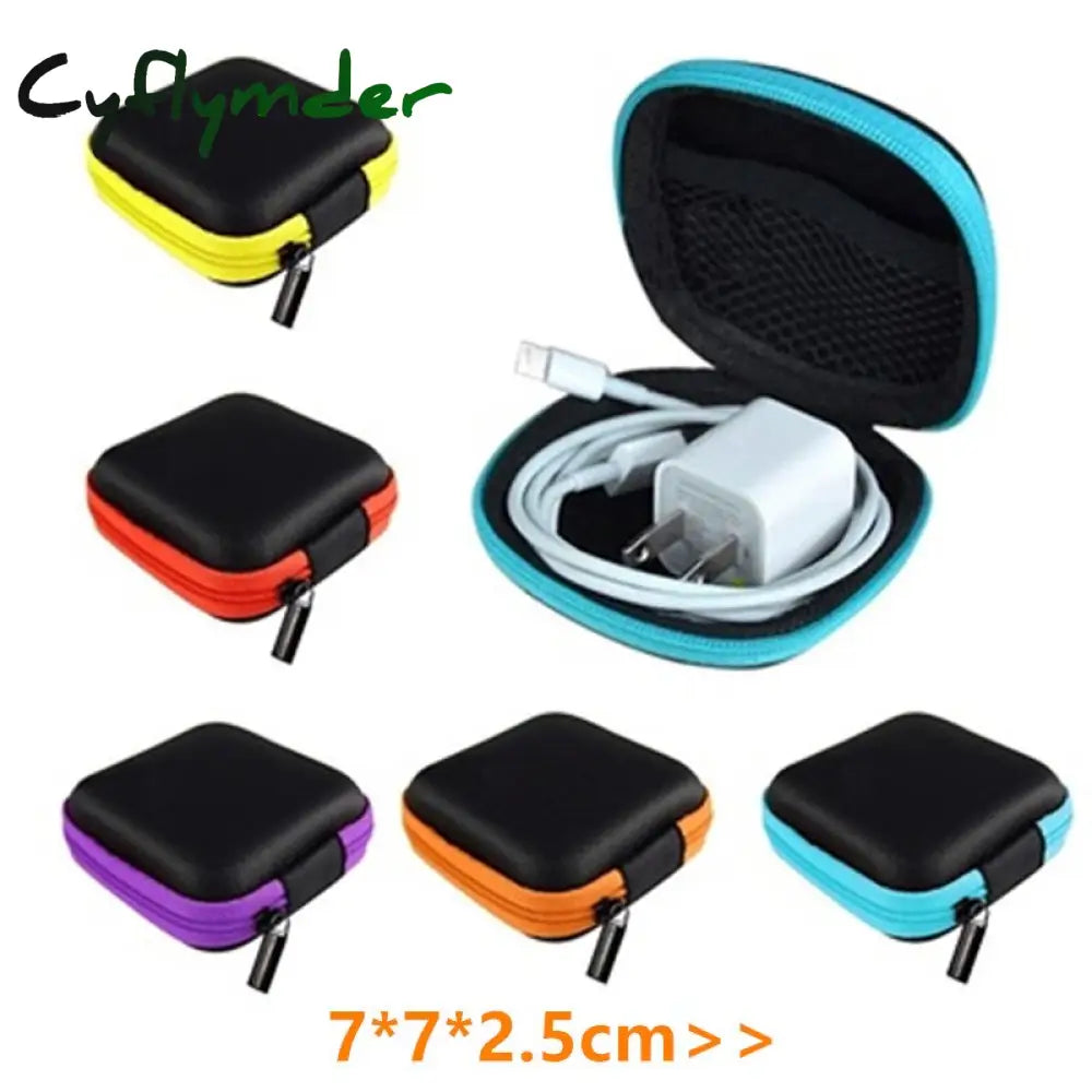 Cyflymder Eva Mini Portable Earphone Bag Coin Purse Headphone Usb Cable Case Storage Box Wallet