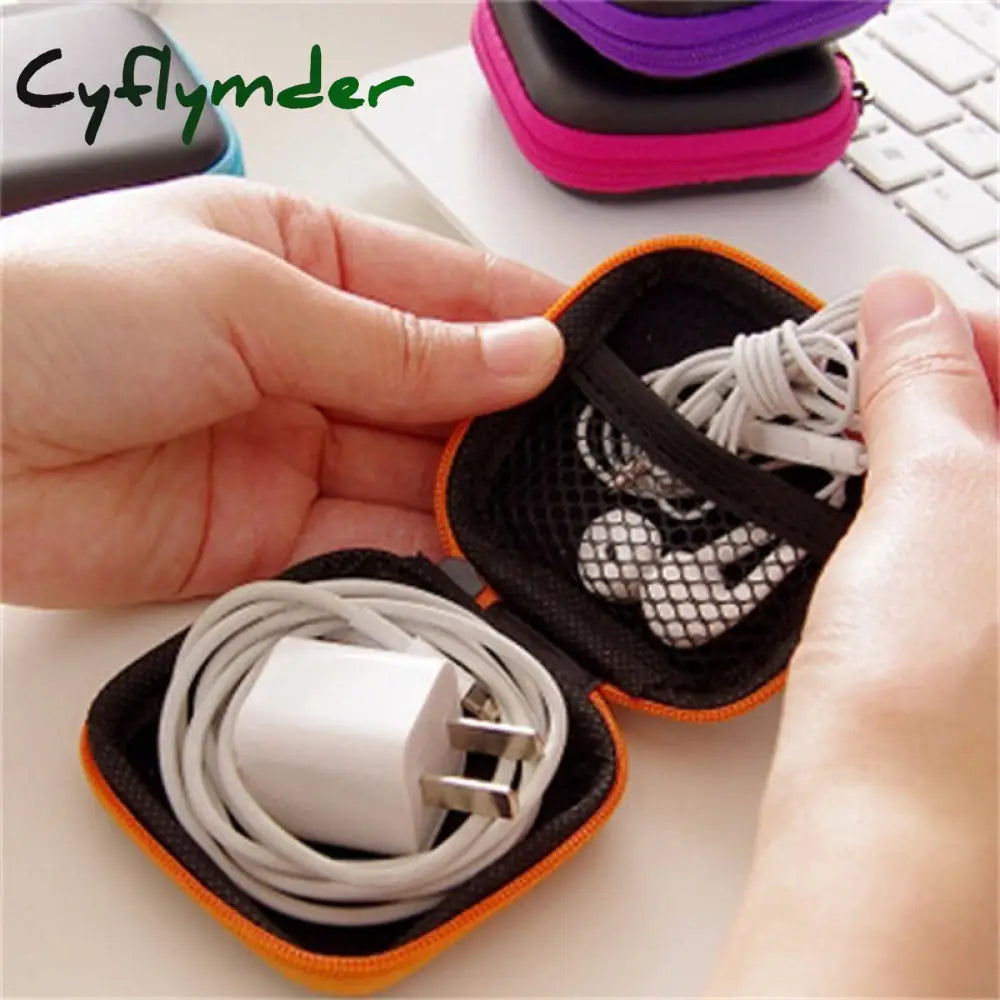 Cyflymder Eva Mini Portable Earphone Bag Coin Purse Headphone Usb Cable Case Storage Box Wallet