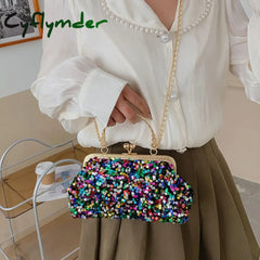 Cyflymder Evening Party Glitter Shoulder Bag Clutch Crystal Female Dinner Wedding Purses Handbag