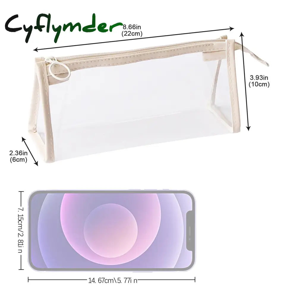 Cyflymder Exam Transparent Pencil Case Office Student Cases School Supplies Kawaii Pen Box Astuccio