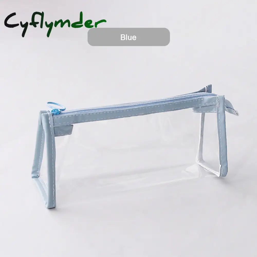 Cyflymder Exam Transparent Pencil Case Office Student Cases School Supplies Kawaii Pen Box Astuccio