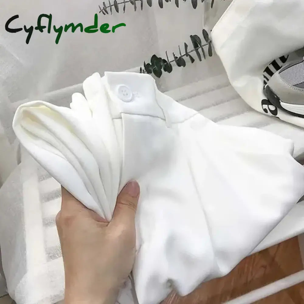 Cyflymder Fall Spring Black Suit Haren Pants Women Fashion Elastic High Waist Casual Trousers Woman Korean Style Solid