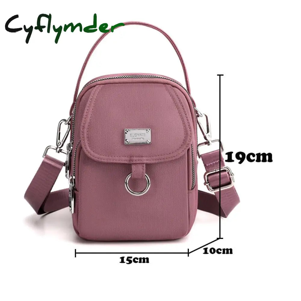 Cyflymder Fashion 3 Layers Women Mini Bag High Quality Durable Fabric Girls Small Shoulder Prettry