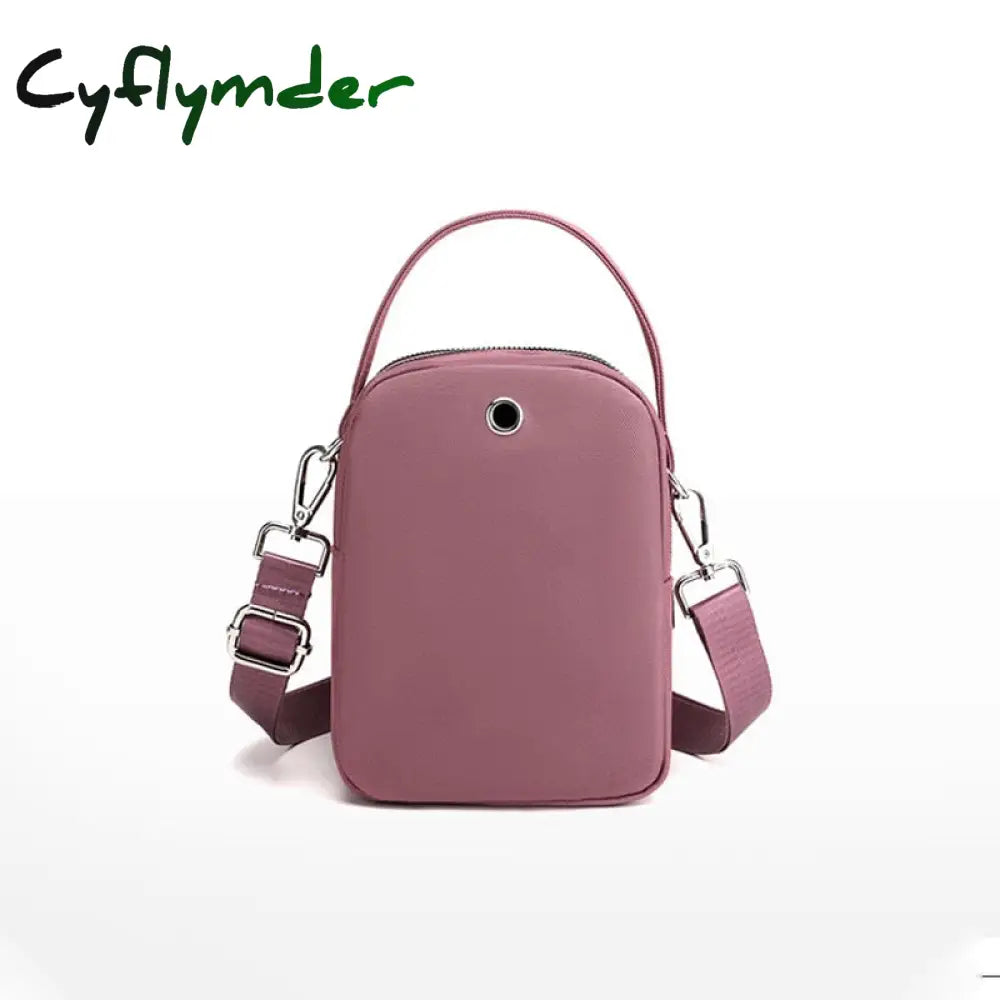 Cyflymder Fashion 3 Layers Women Mini Bag High Quality Durable Fabric Girls Small Shoulder Prettry