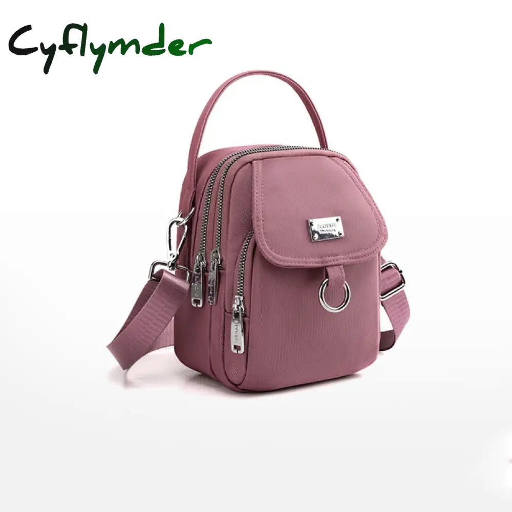 Cyflymder Fashion 3 Layers Women Mini Bag High Quality Durable Fabric Girls Small Shoulder Prettry