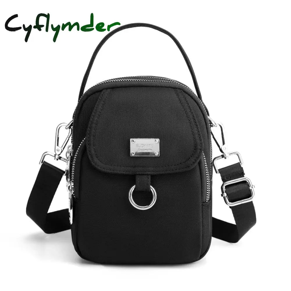 Cyflymder Fashion 3 Layers Women Mini Bag High Quality Durable Fabric Girls Small Shoulder Prettry