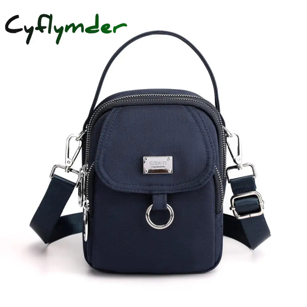 Cyflymder Fashion 3 Layers Women Mini Bag High Quality Durable Fabric Girls Small Shoulder Prettry