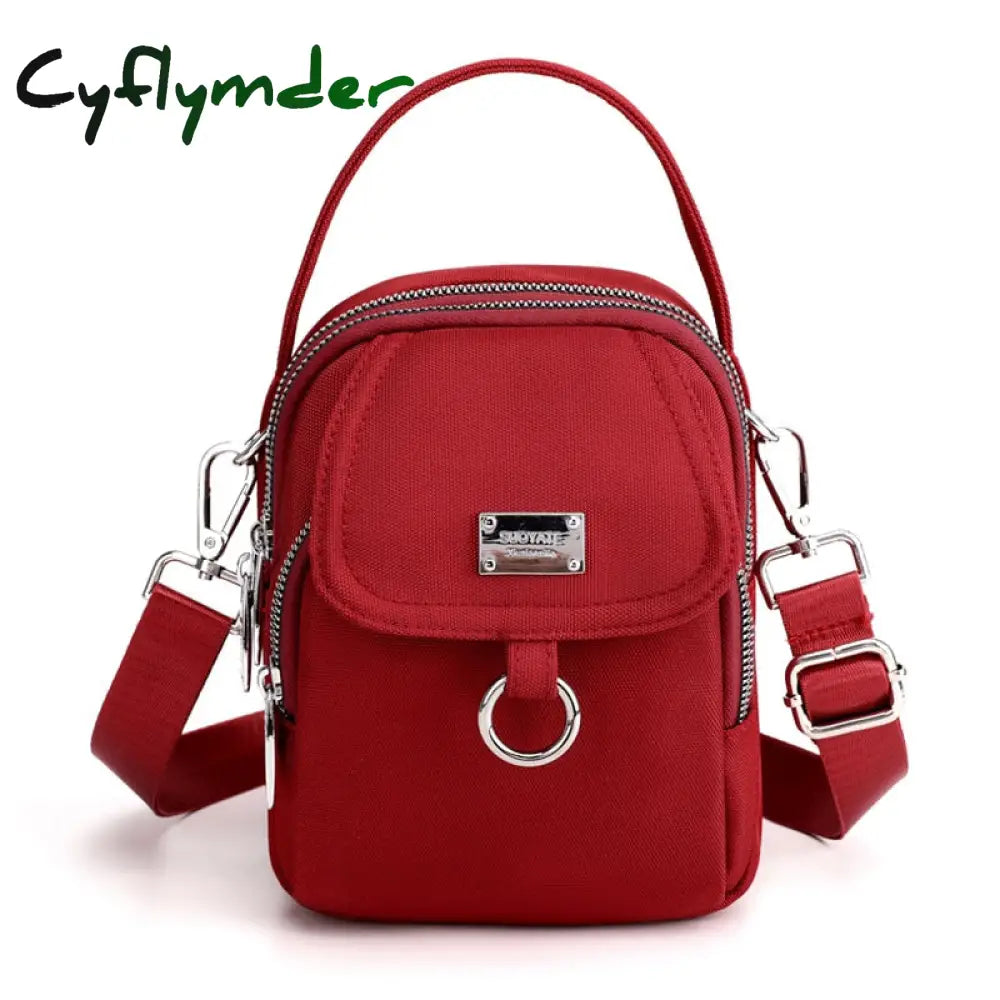 Cyflymder Fashion 3 Layers Women Mini Bag High Quality Durable Fabric Girls Small Shoulder Prettry