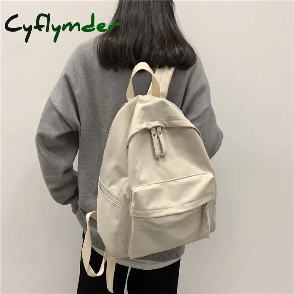 Cyflymder Fashion Backpack Canvas Women Anti-Theft Shoulder Bag New School For Teenager Girls