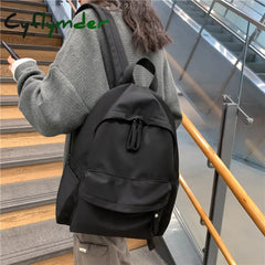 Cyflymder Fashion Backpack Canvas Women Anti-Theft Shoulder Bag New School For Teenager Girls