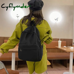 Cyflymder Fashion Backpack Canvas Women Anti-Theft Shoulder Bag New School For Teenager Girls