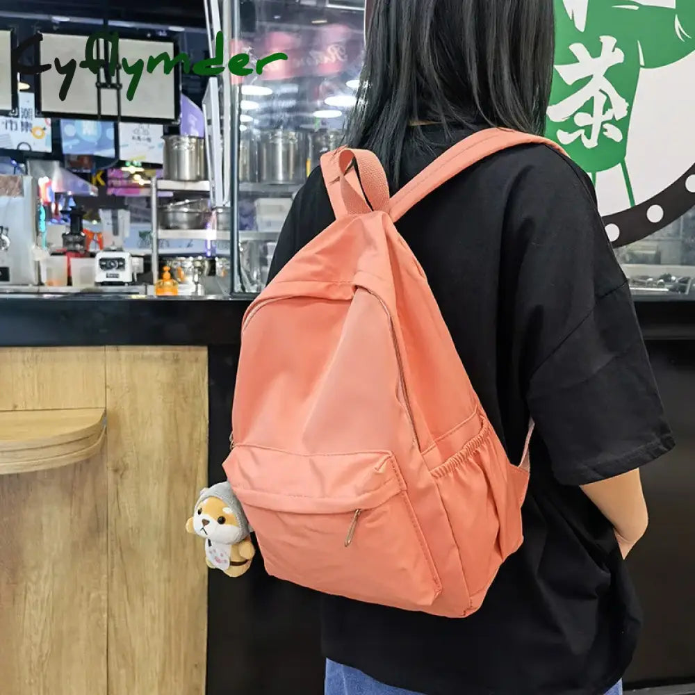 Cyflymder Fashion Backpack Canvas Women Anti-Theft Shoulder Bag New School For Teenager Girls