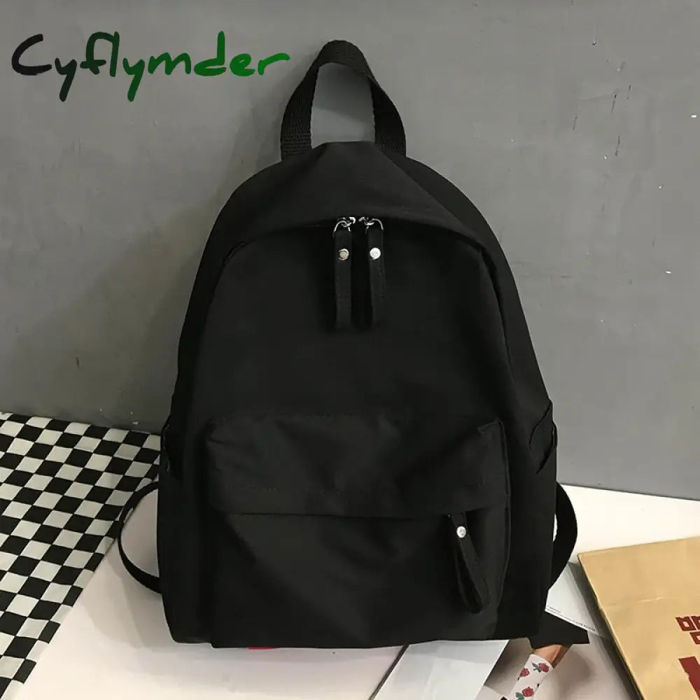 Cyflymder Fashion Backpack Canvas Women Anti-Theft Shoulder Bag New School For Teenager Girls