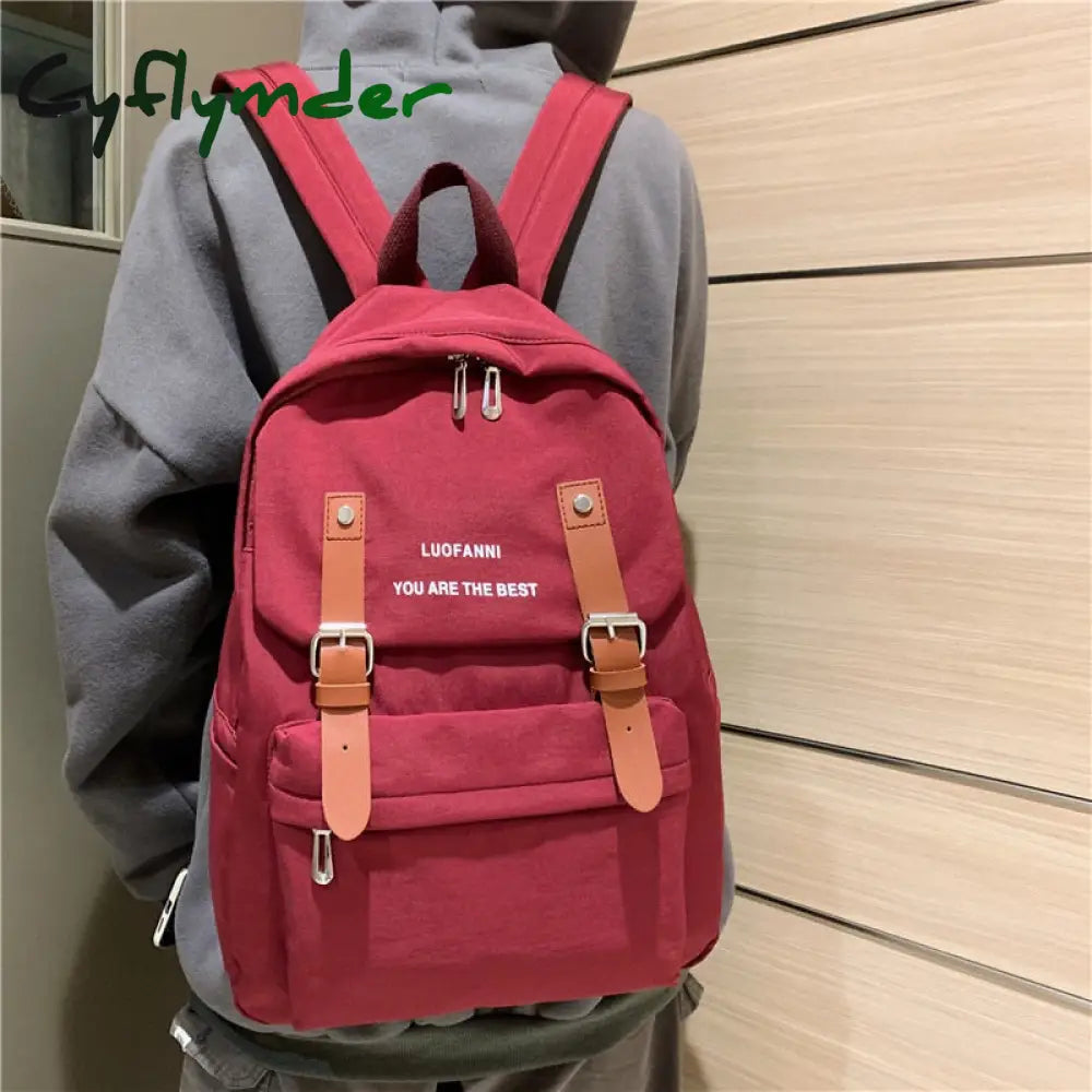 Cyflymder Fashion Backpack For Teenager Student Waterproof Women Nylon Shoulder Bag New Trend