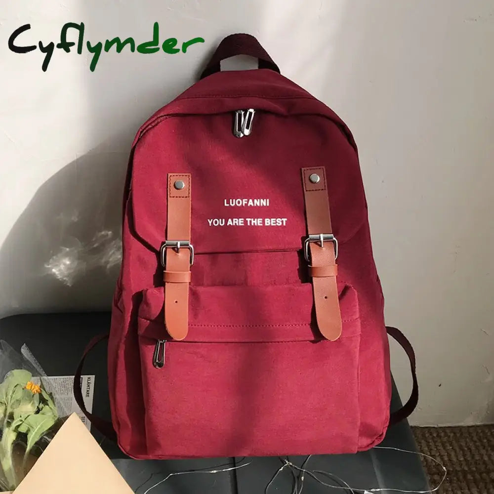 Cyflymder Fashion Backpack For Teenager Student Waterproof Women Nylon Shoulder Bag New Trend