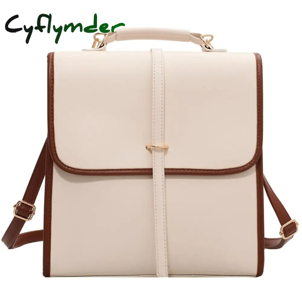 Cyflymder Fashion Backpack High Quality Leather New Designer Backpacks For Teenage Girls Female