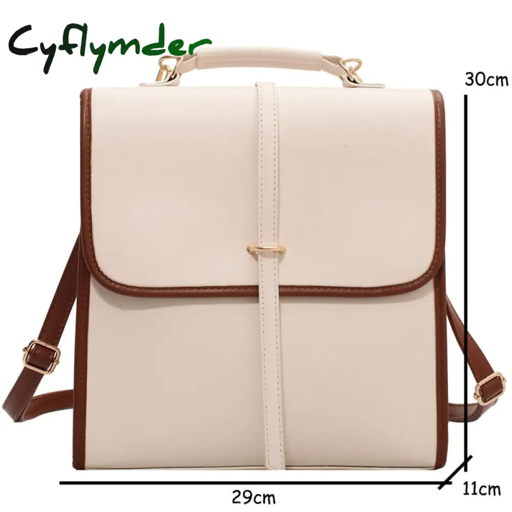 Cyflymder Fashion Backpack High Quality Leather New Designer Backpacks For Teenage Girls Female