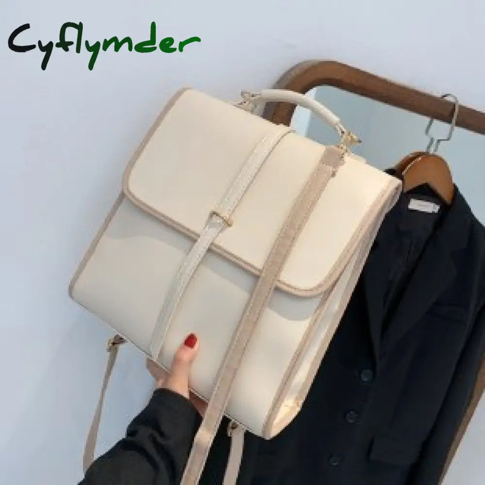 Cyflymder Fashion Backpack High Quality Leather New Designer Backpacks For Teenage Girls Female