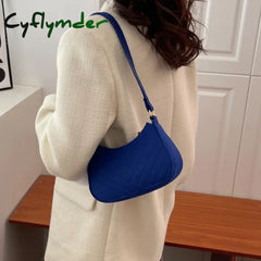 Cyflymder Fashion Bags For Women Handbag Solid Color Casual Mini Underarm Bag Female Chain Shoulder