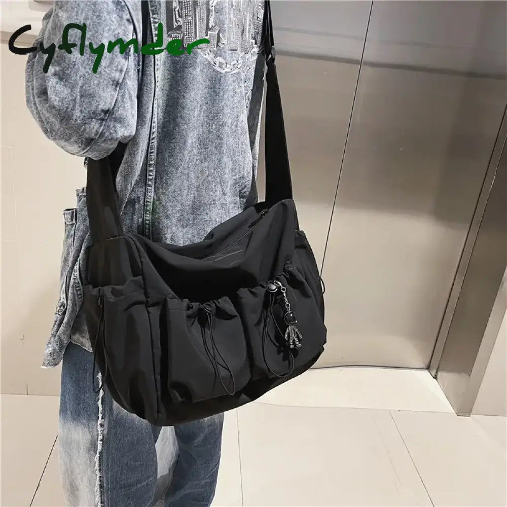 Cyflymder Fashion Brand Literary Youth Shoulder Bag (Female Ins Style) Solid Color Lovers Versatile