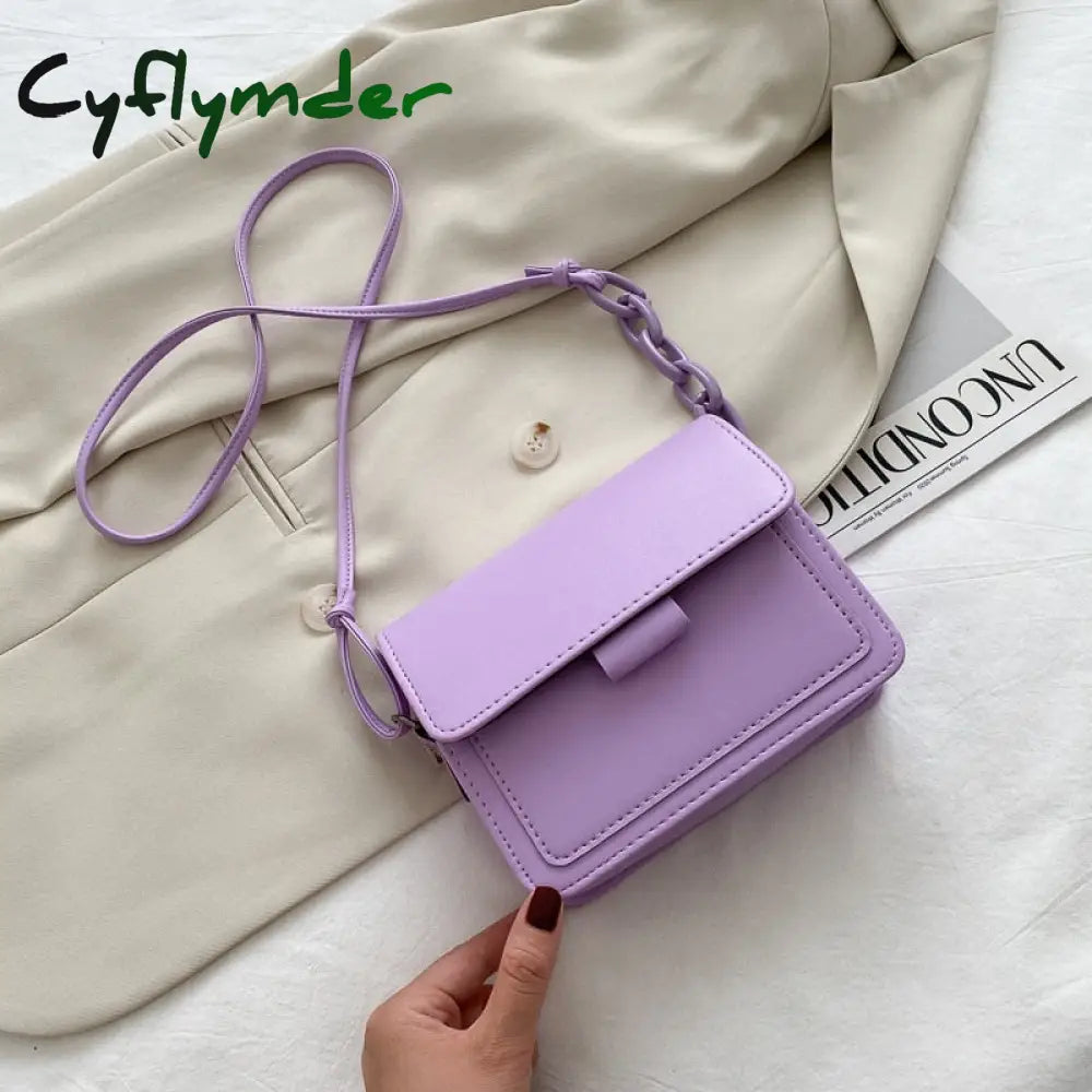 Cyflymder Fashion Brand Women’s Small Crossbody Bag Lightweight Pu Leather Messenger Flap Handbag