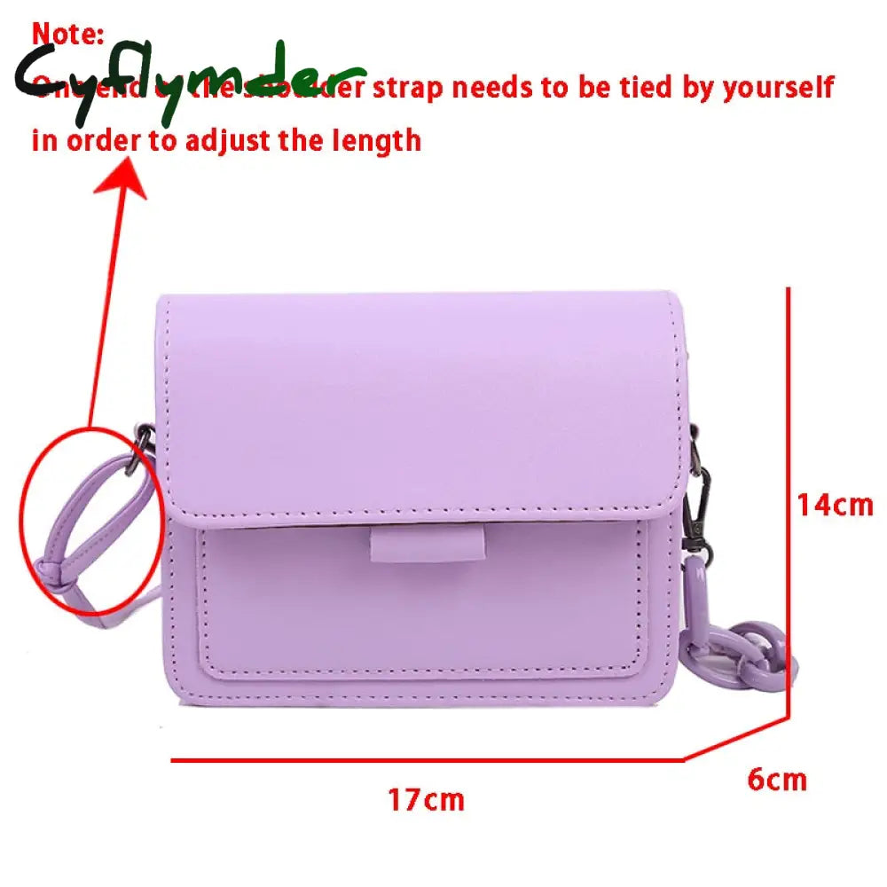 Cyflymder Fashion Brand Women’s Small Crossbody Bag Lightweight Pu Leather Messenger Flap Handbag