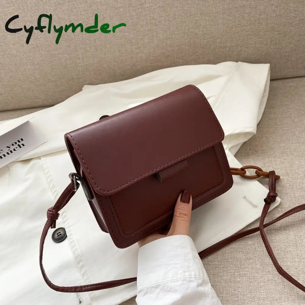 Cyflymder Fashion Brand Women’s Small Crossbody Bag Lightweight Pu Leather Messenger Flap Handbag