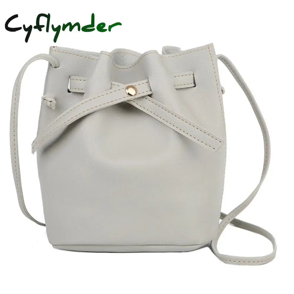 Cyflymder Fashion Bucket Shoulder Bag Women Drawstring Crossbody Female Messenger Bags Ladies