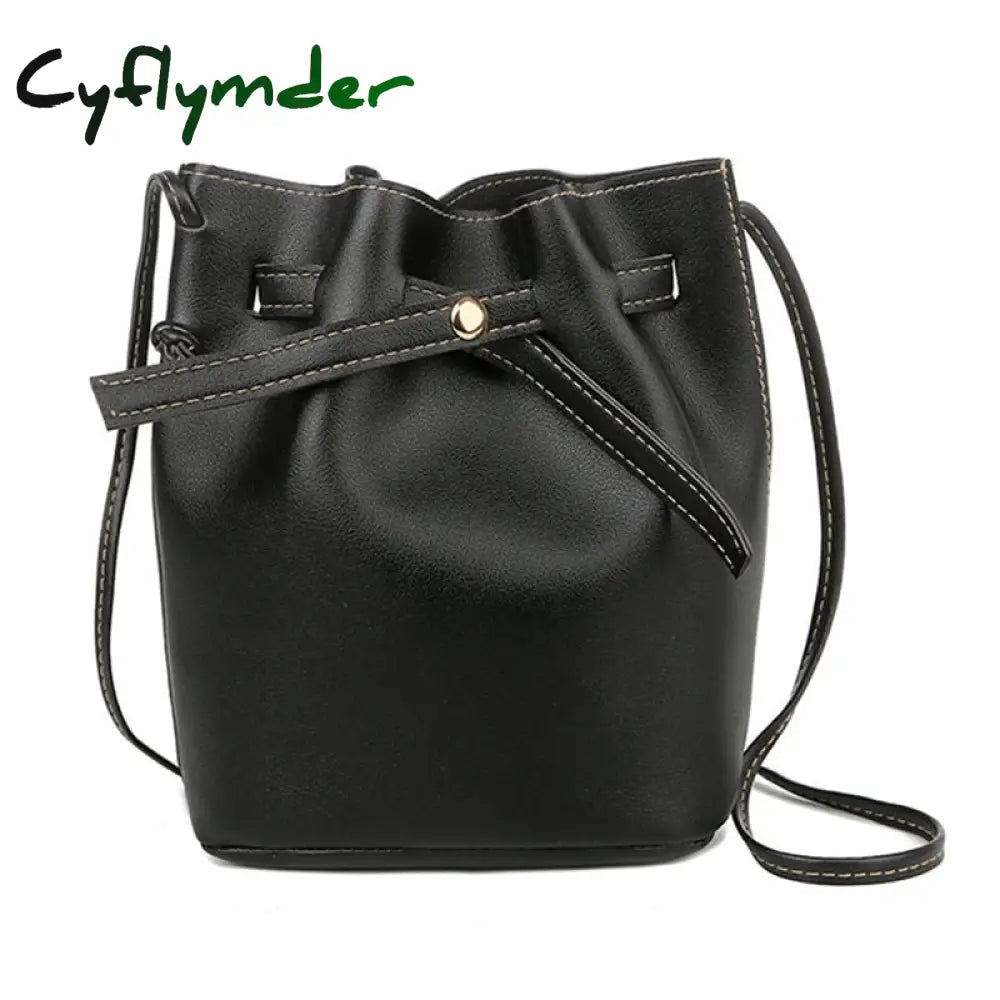 Cyflymder Fashion Bucket Shoulder Bag Women Drawstring Crossbody Female Messenger Bags Ladies