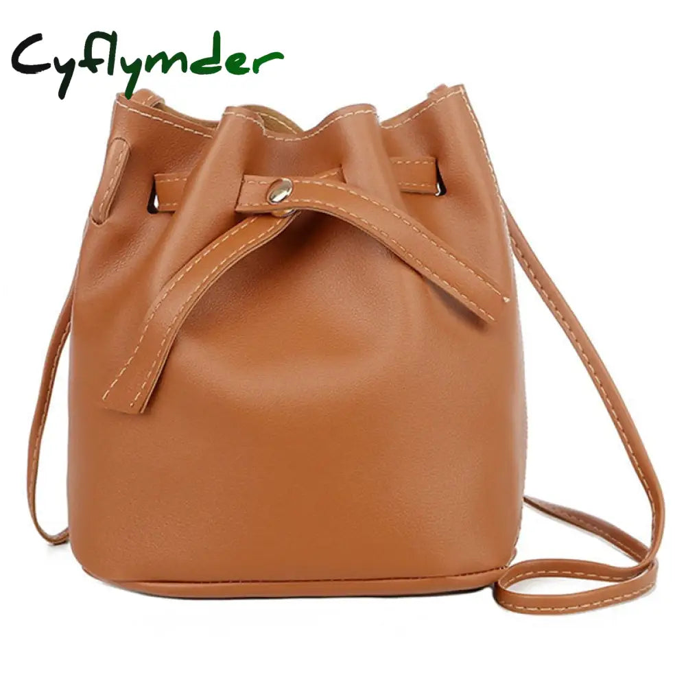 Cyflymder Fashion Bucket Shoulder Bag Women Drawstring Crossbody Female Messenger Bags Ladies