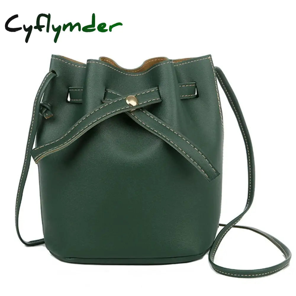 Cyflymder Fashion Bucket Shoulder Bag Women Drawstring Crossbody Female Messenger Bags Ladies