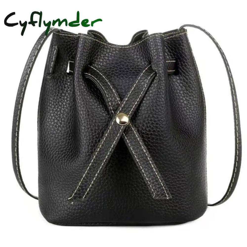 Cyflymder Fashion Bucket Shoulder Bag Women Drawstring Crossbody Female Messenger Bags Ladies