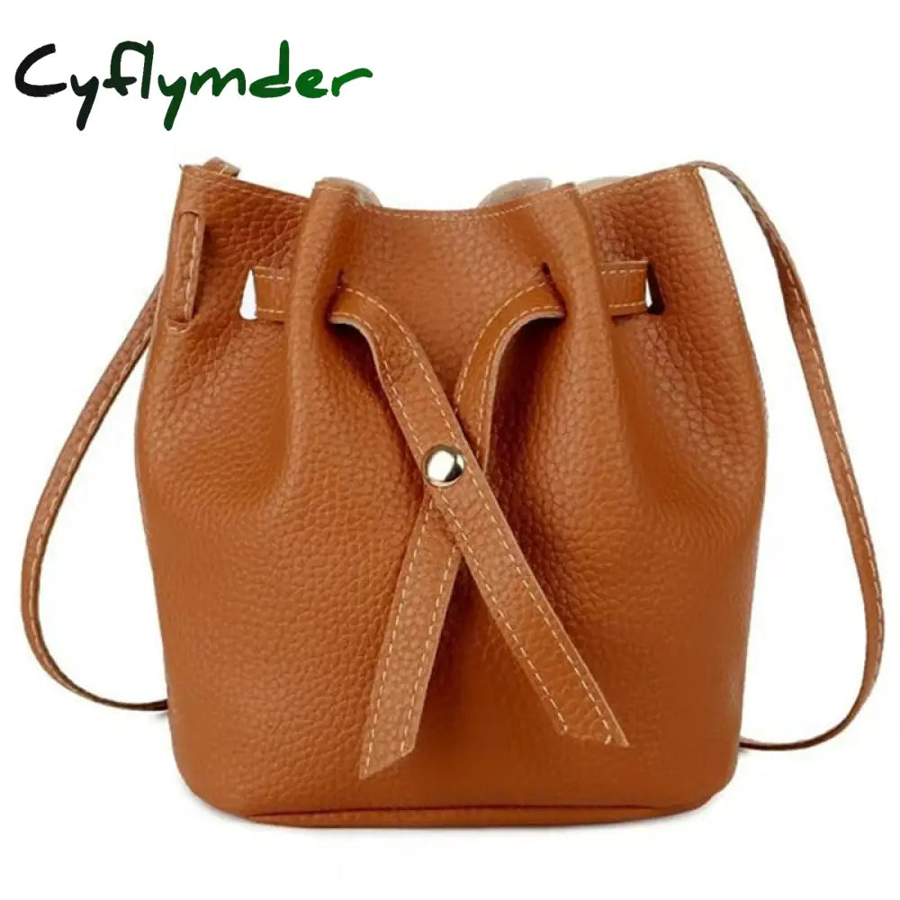 Cyflymder Fashion Bucket Shoulder Bag Women Drawstring Crossbody Female Messenger Bags Ladies