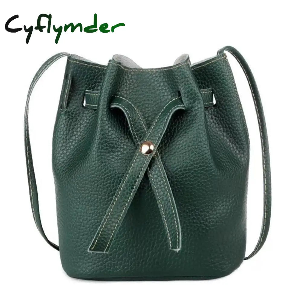 Cyflymder Fashion Bucket Shoulder Bag Women Drawstring Crossbody Female Messenger Bags Ladies