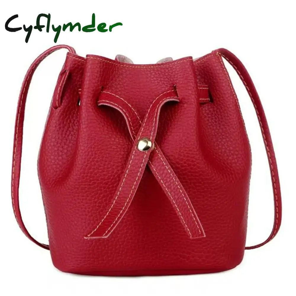 Cyflymder Fashion Bucket Shoulder Bag Women Drawstring Crossbody Female Messenger Bags Ladies