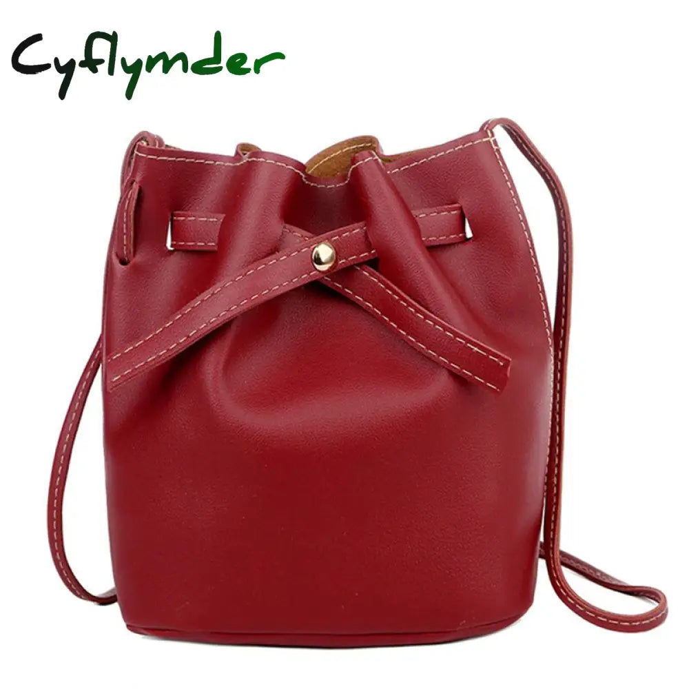 Cyflymder Fashion Bucket Shoulder Bag Women Drawstring Crossbody Female Messenger Bags Ladies