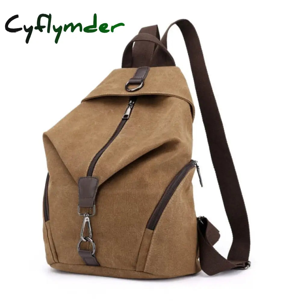 Cyflymder Fashion Canvas Female Backpack Multifuction Casual For Teenager Girls New Summer Women