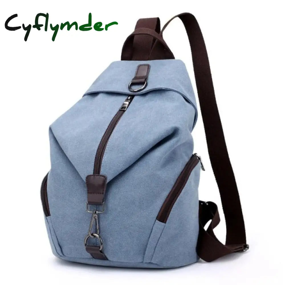 Cyflymder Fashion Canvas Female Backpack Multifuction Casual For Teenager Girls New Summer Women