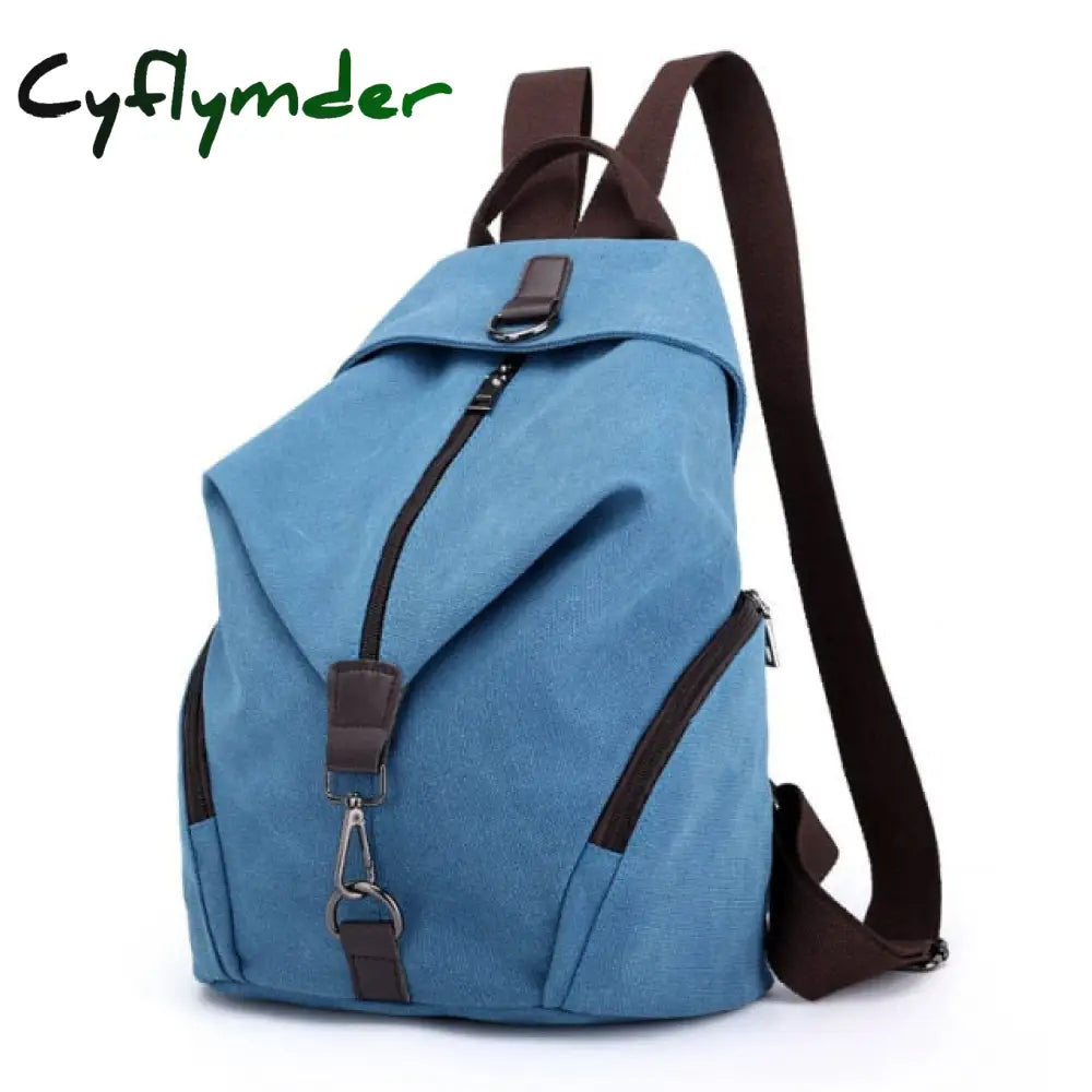 Cyflymder Fashion Canvas Female Backpack Multifuction Casual For Teenager Girls New Summer Women